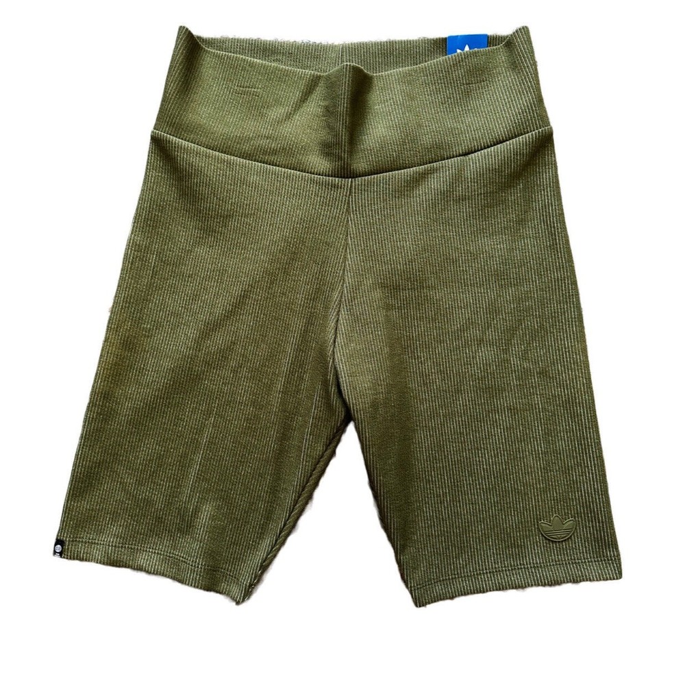Adidas Outdoor Utility Short Leggings Olive Green Bike Shorts Womens Sz L